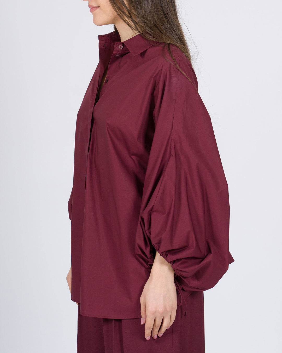 Camicia Bordeaux in Popeline Meimeij 