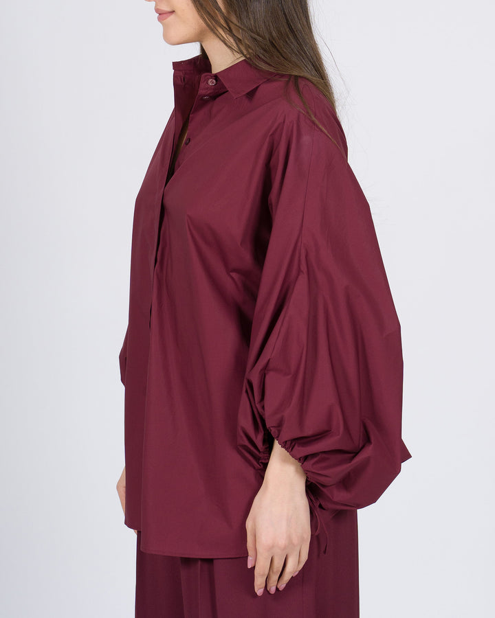 Camicia Bordeaux in Popeline Meimeij 
