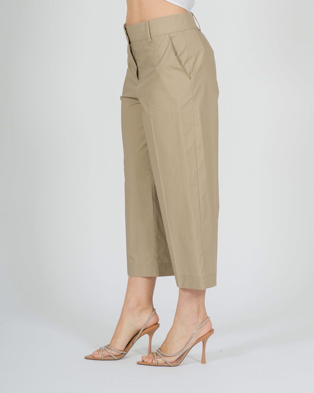 Pantalone cropped beige Meimeij 