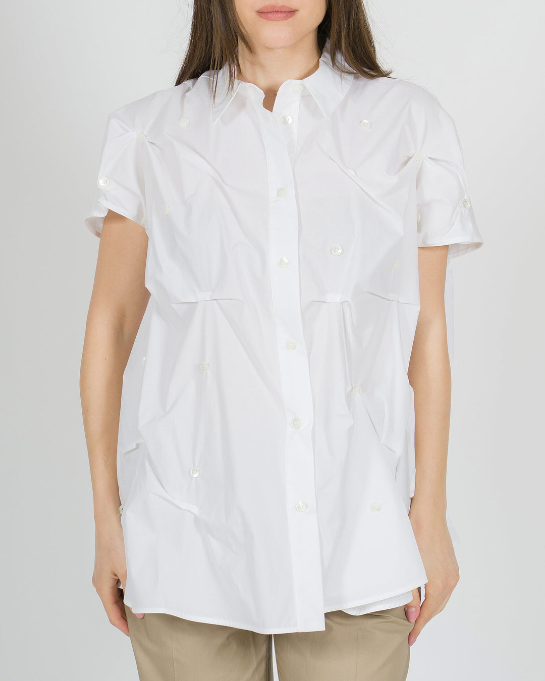 Camicia smanicata Meimeij bianca 