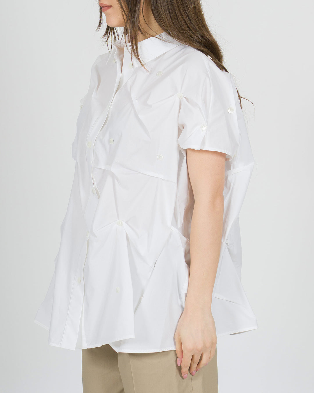 Camicia smanicata Meimeij bianca 