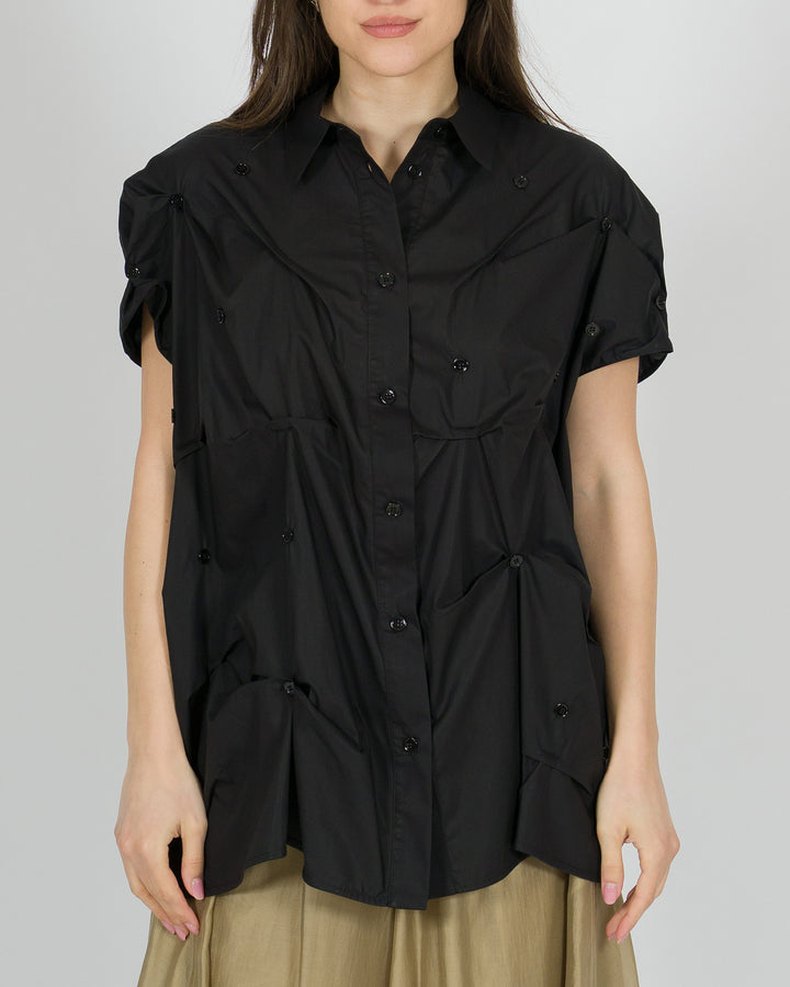 Camicia smanicata Meimeij nera 