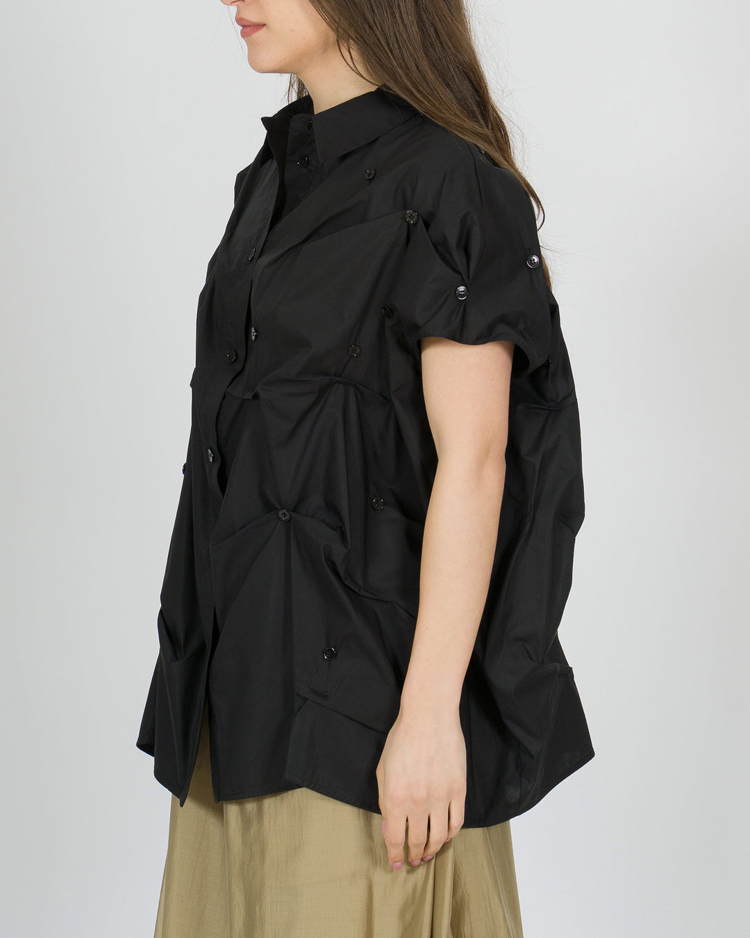 Camicia smanicata Meimeij nera 