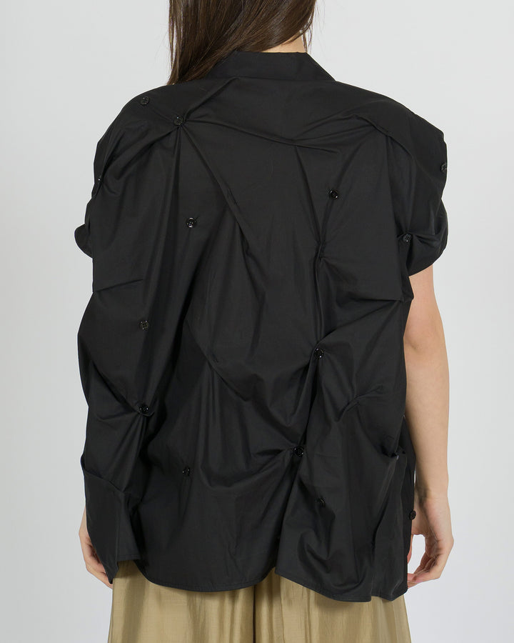Camicia smanicata Meimeij nera 