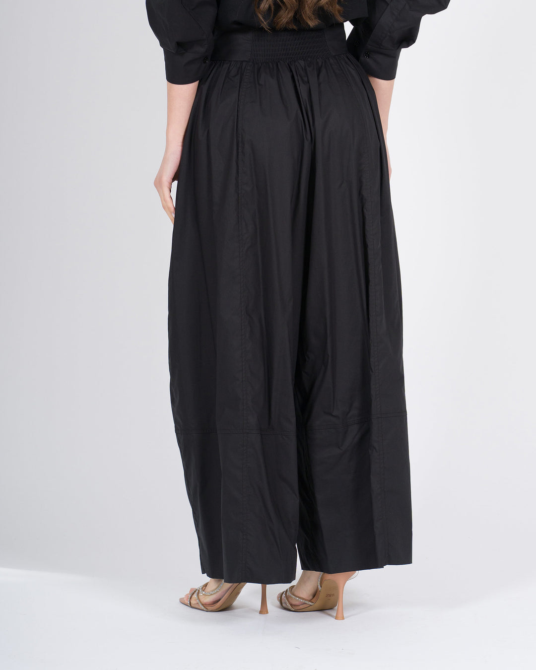 Pantaloni MEIMEJ  Balloon Cotone con Cinghie in Vita nero 