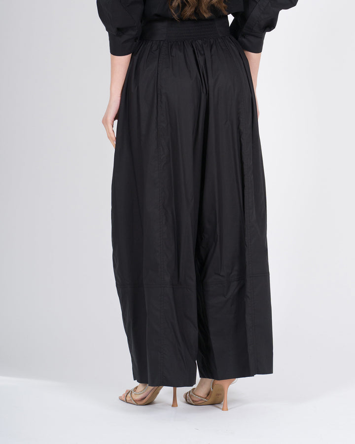 Pantaloni MEIMEJ  Balloon Cotone con Cinghie in Vita nero 