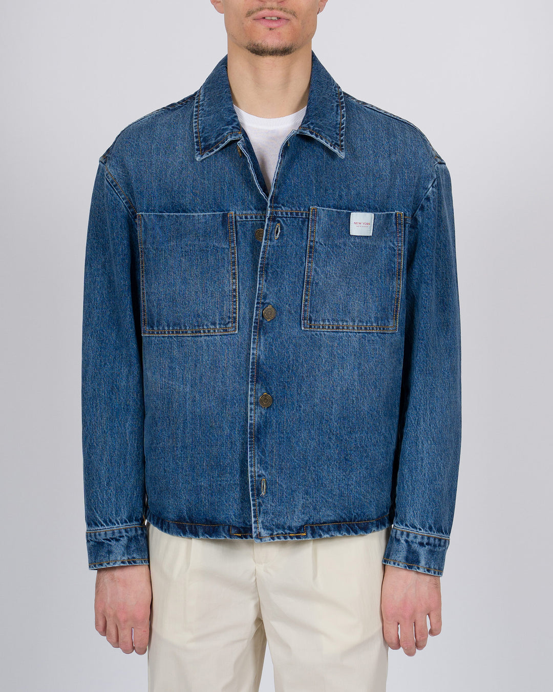 Giubbotto Uomo New York Resident in Denim 