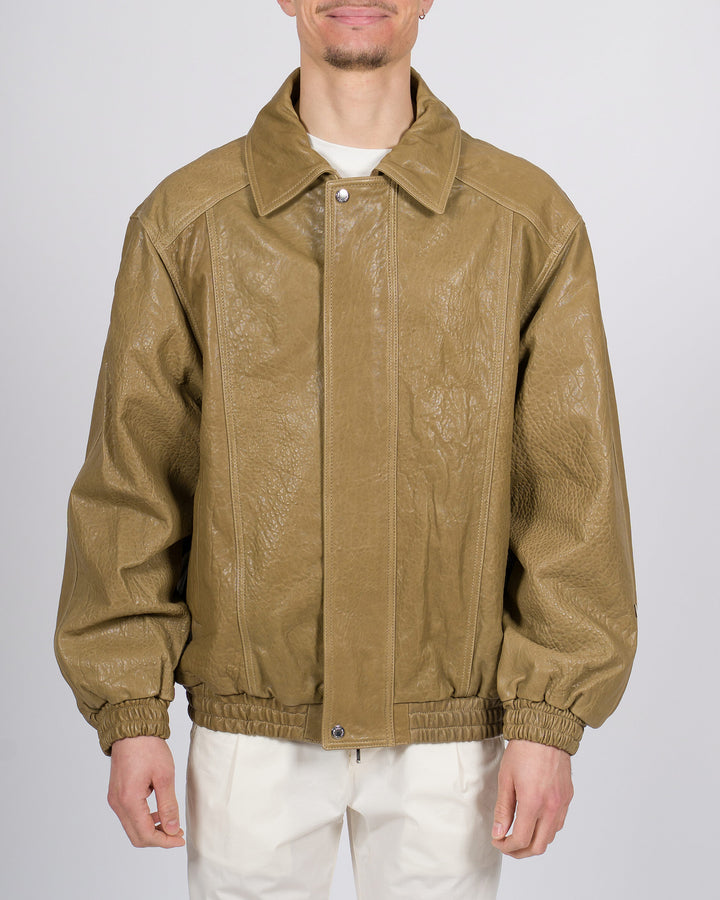 Giubbotto pelle over beige New York Resident 