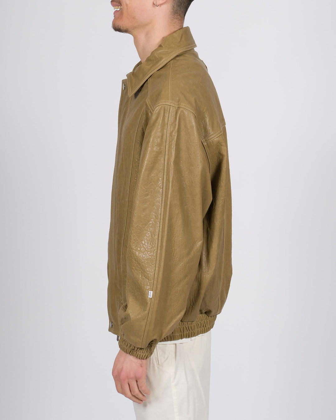Giubbotto pelle over beige New York Resident 