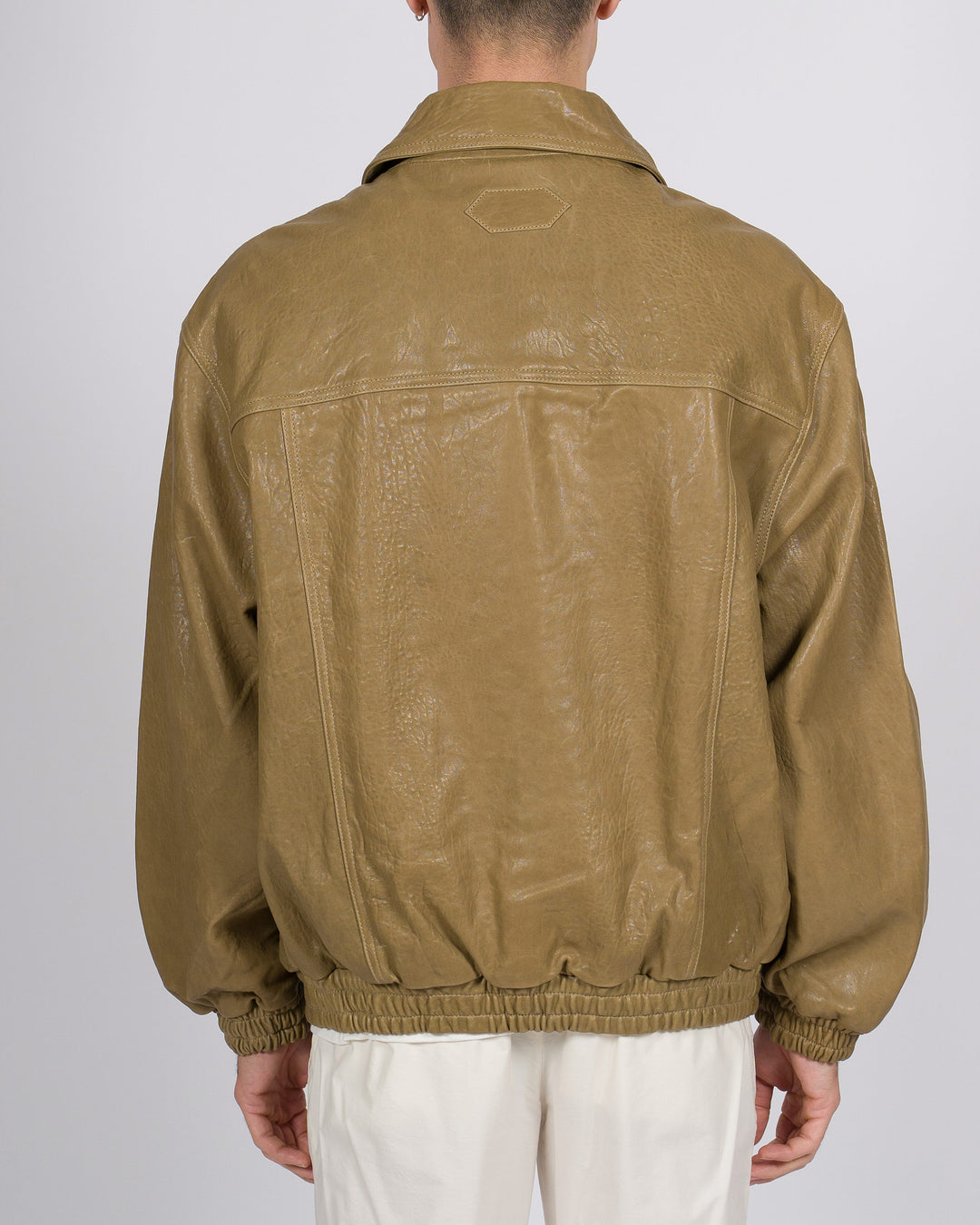 Giubbotto pelle over beige New York Resident 