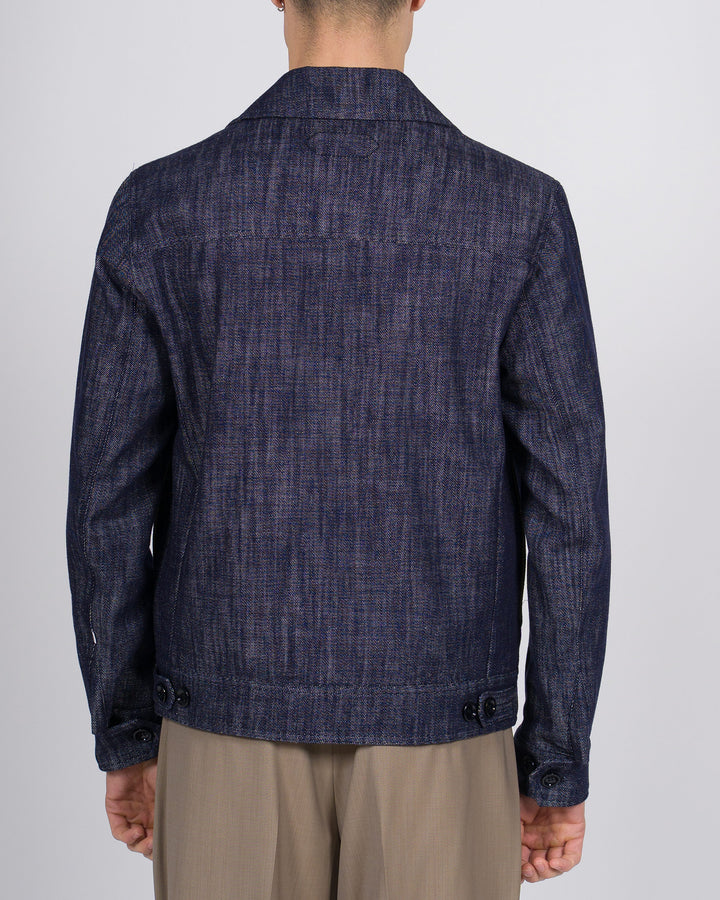 Giubbotto Yuma New York Resident denim graffiato 