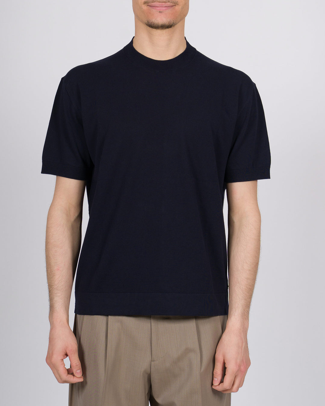 T-shirt uomo in filo di cotone finezza 16  blu 