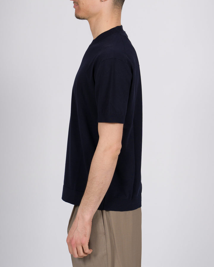 T-shirt uomo in filo di cotone finezza 16  blu 