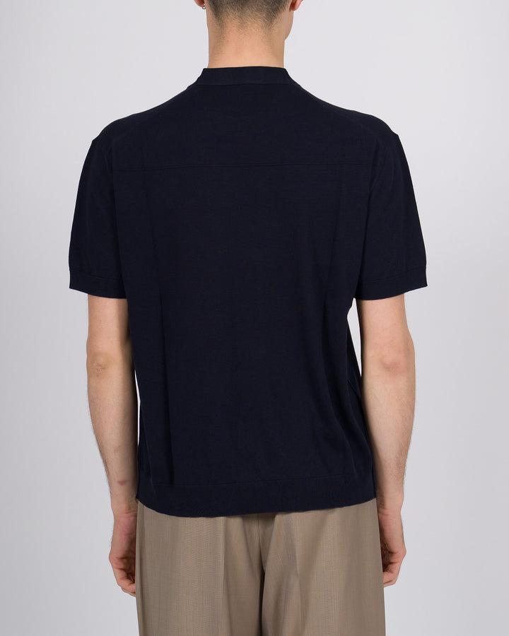 T-shirt uomo in filo di cotone finezza 16  blu 