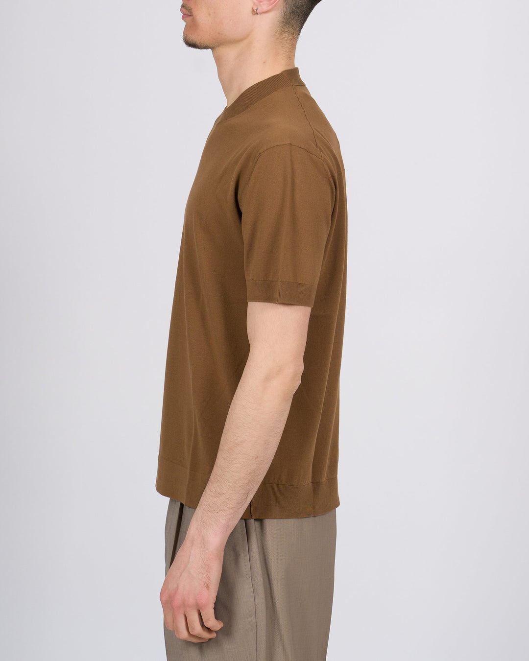 T-shirt uomo in filo di cotone finezza 16 bruciato 