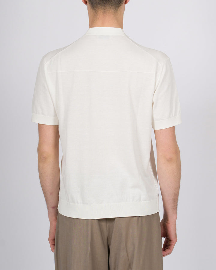 T-shirt uomo in filo di cotone finezza 16 panna 
