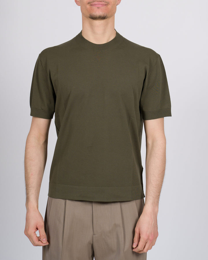 T-shirt uomo in filo di cotone finezza 16 verde 