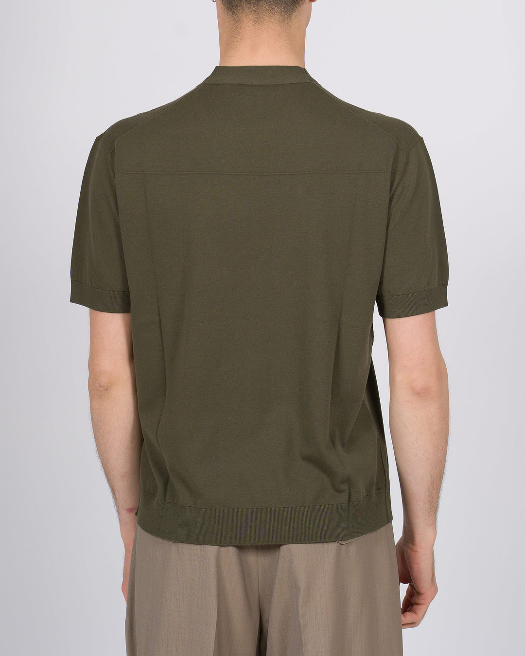 T-shirt uomo in filo di cotone finezza 16 verde 