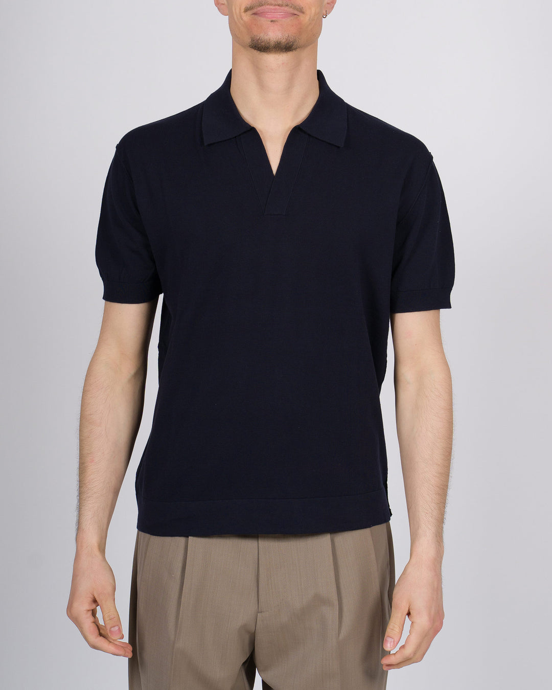 Polo skipper blu mezza manica 