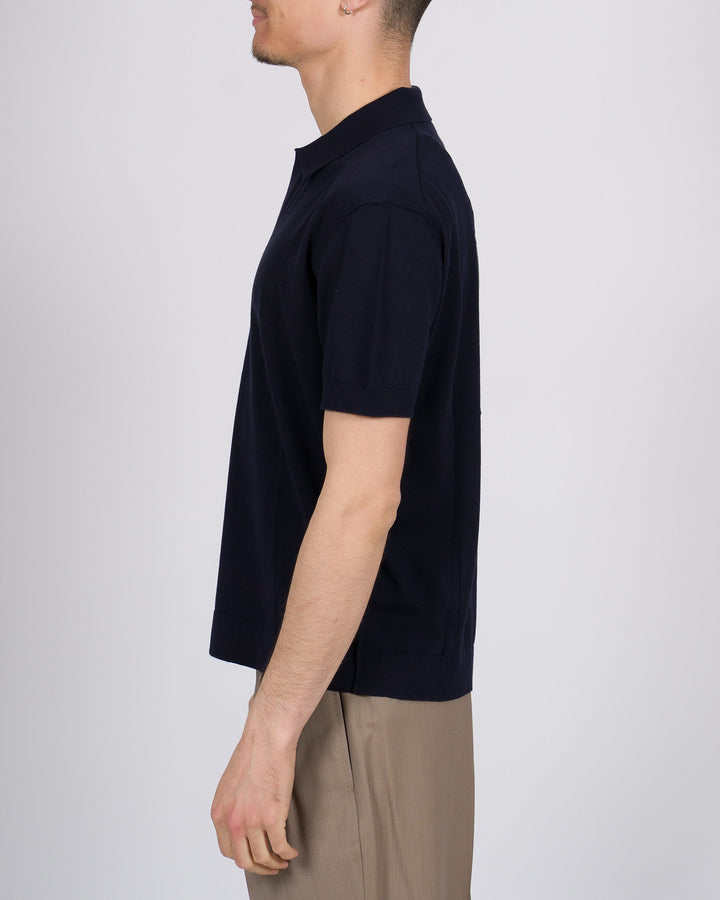 Polo skipper blu mezza manica 