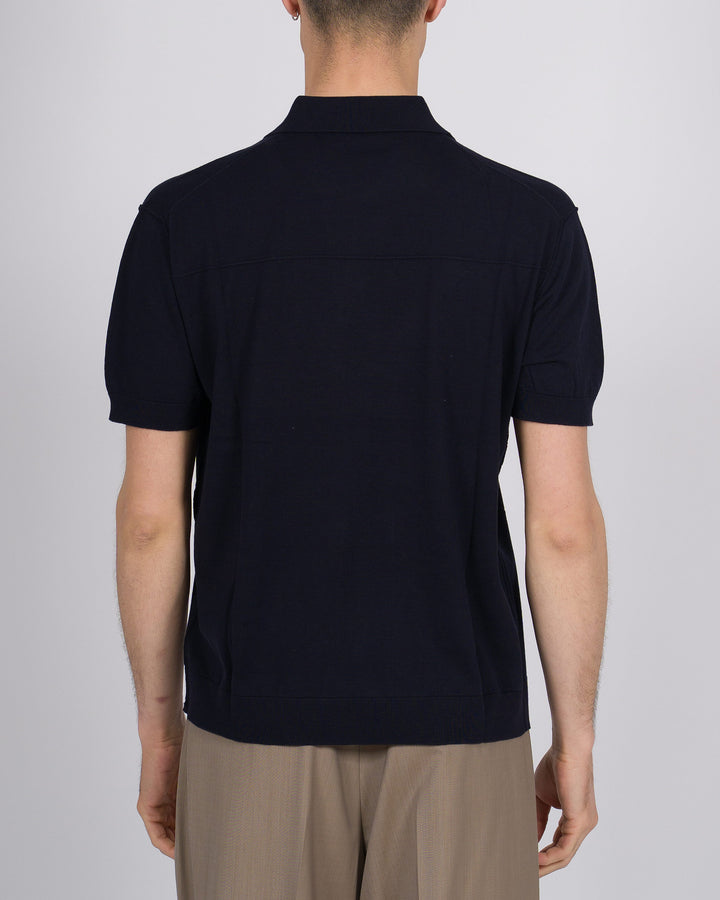 Polo skipper blu mezza manica 