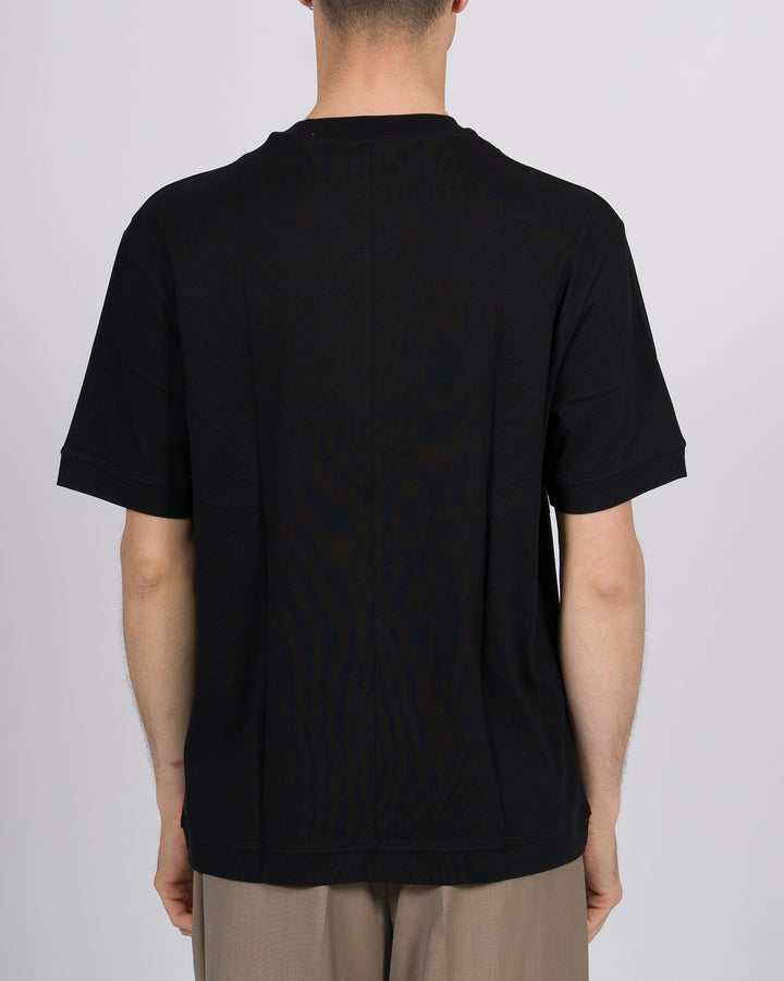 T-shirt cotone nera relax uomo 
