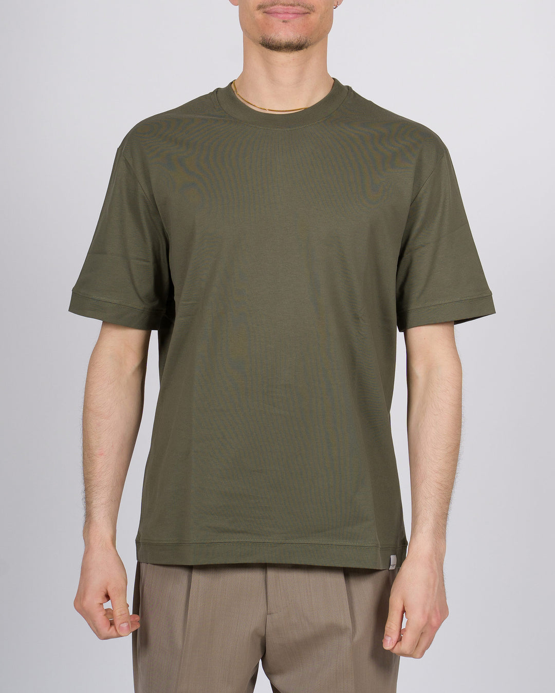 T-shirt cotone verde relax uomo 