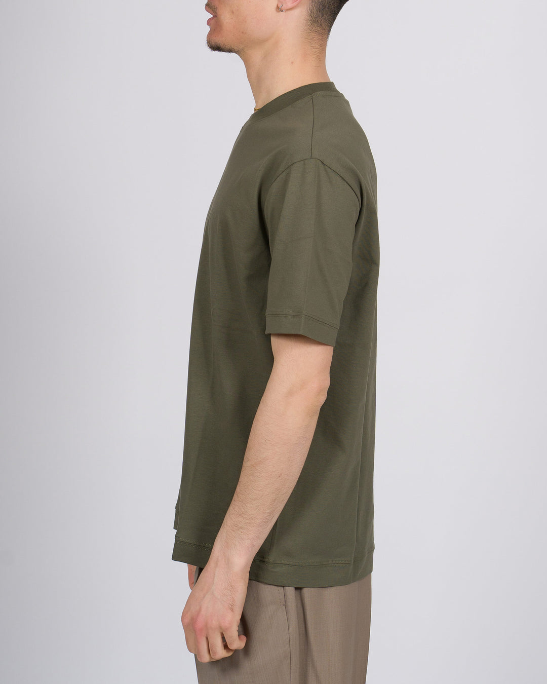 T-shirt cotone verde relax uomo 