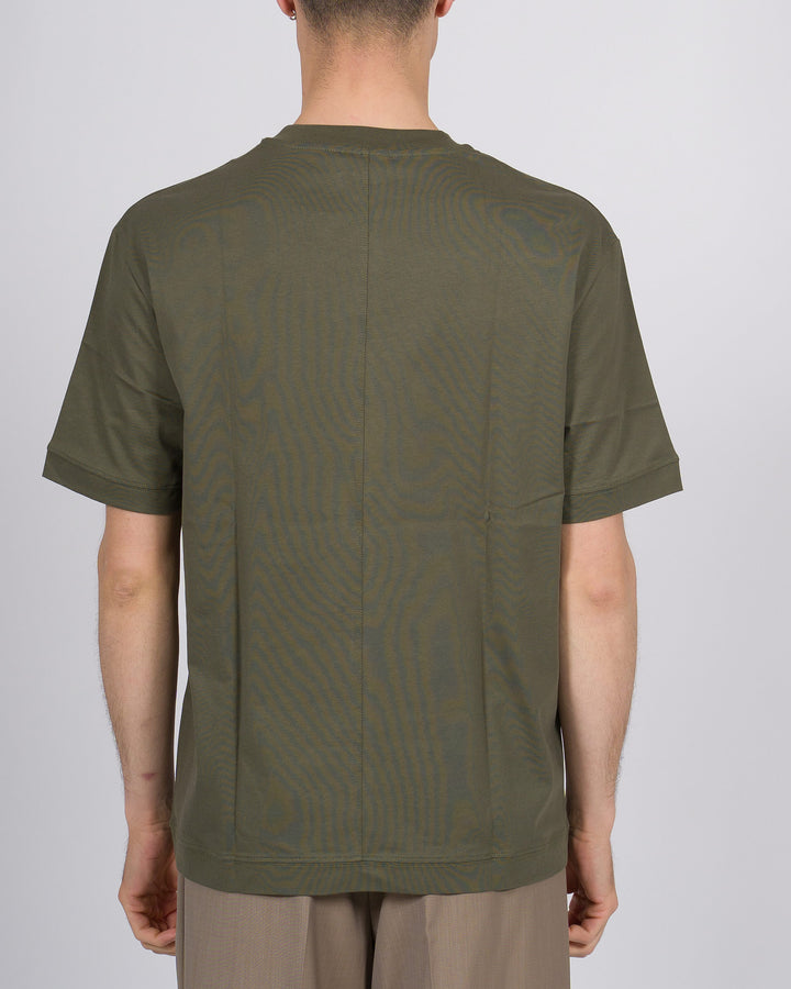 T-shirt cotone verde relax uomo 