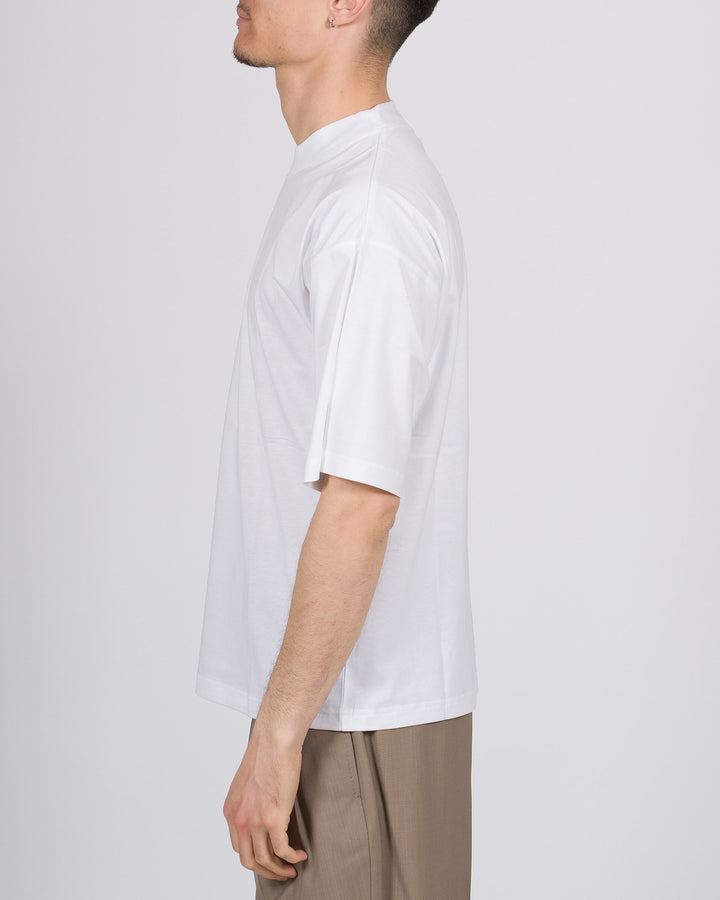 T-shirt cotone verde relax over uomo 