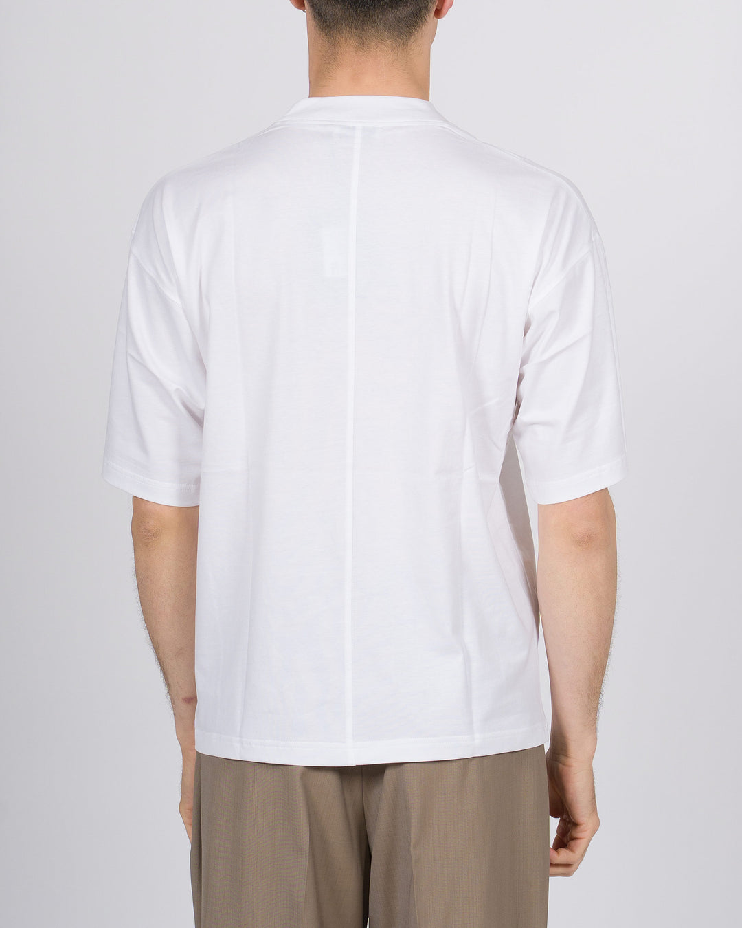 T-shirt cotone verde relax over uomo 