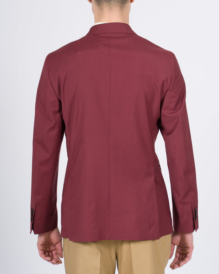 Giacca doppio petto in lana bordeaux 