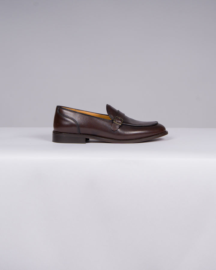 Mocassino Moro in Pelle Liscia con Fibbia 