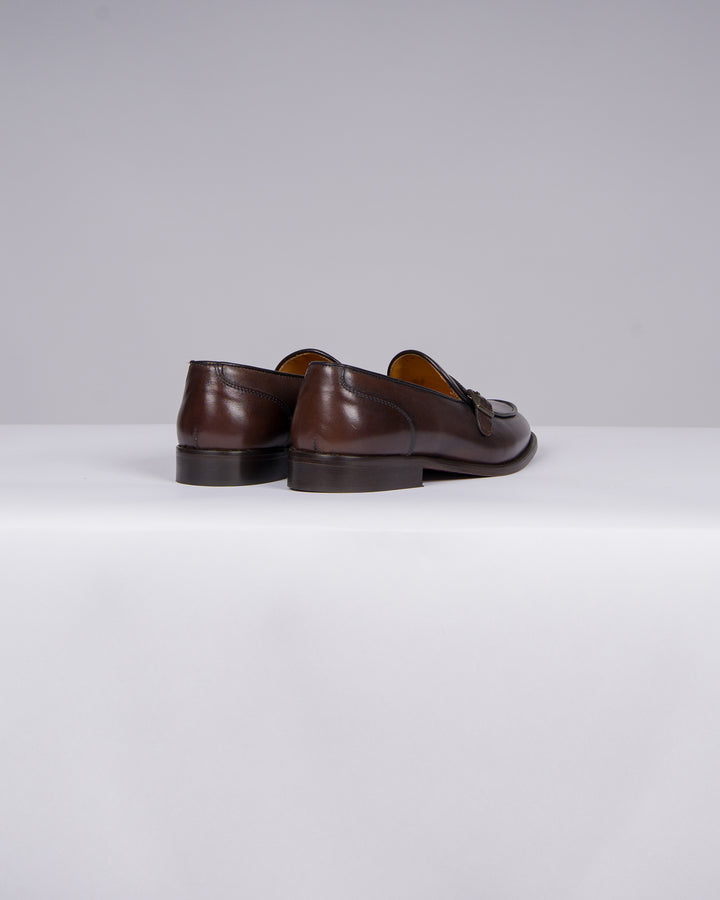 Mocassino Moro in Pelle Liscia con Fibbia 