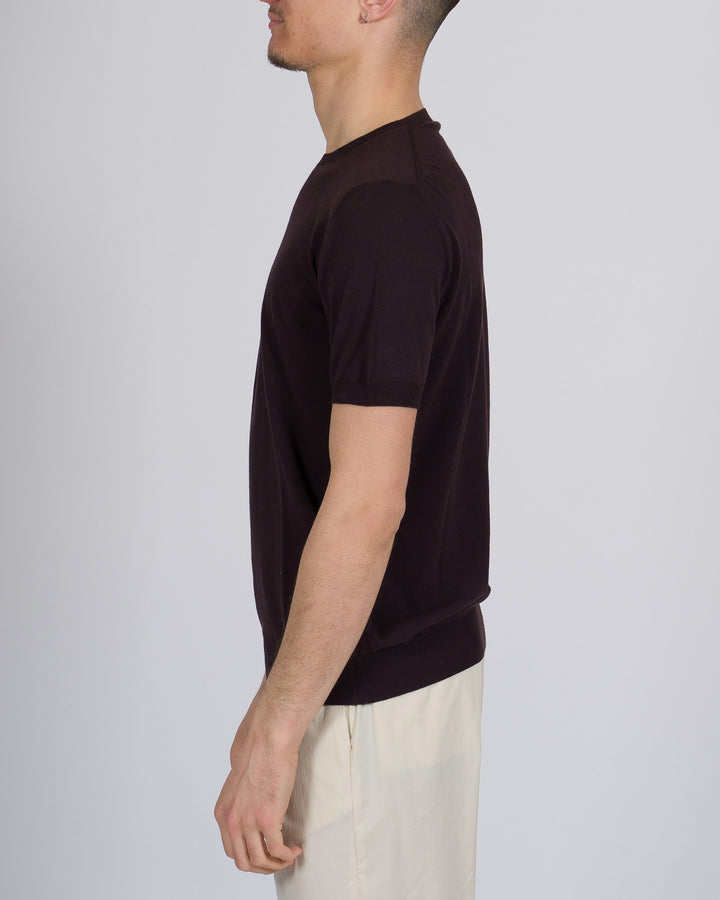 T-shirt crepe di cotone moro 