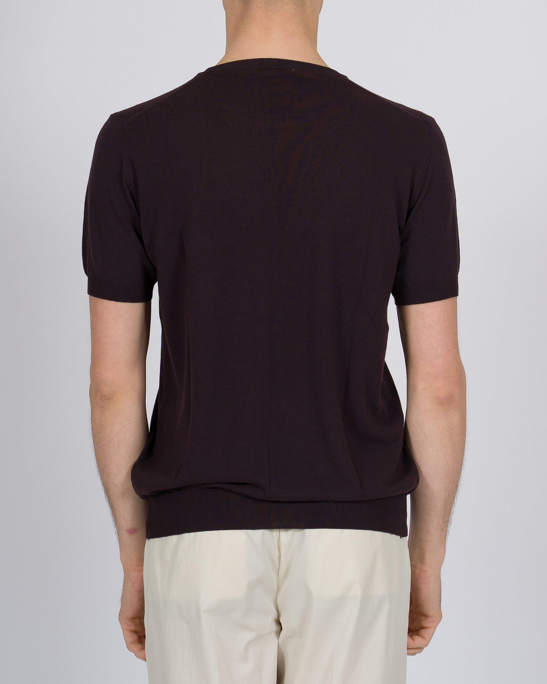 T-shirt crepe di cotone moro 