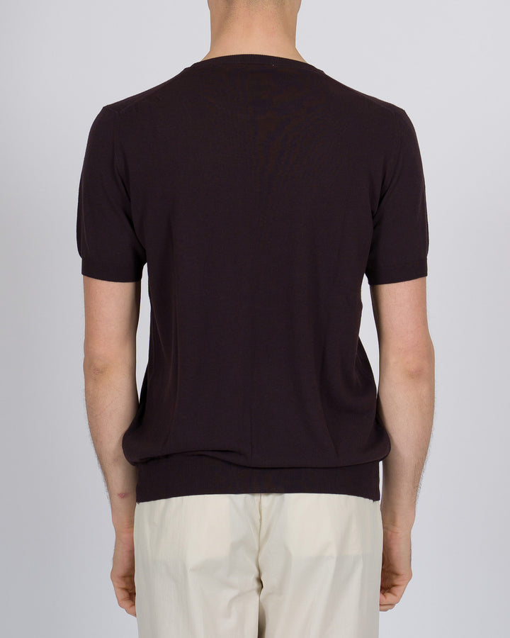 T-shirt crepe di cotone moro 