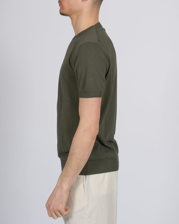 T-shirt crepe di cotone verde 
