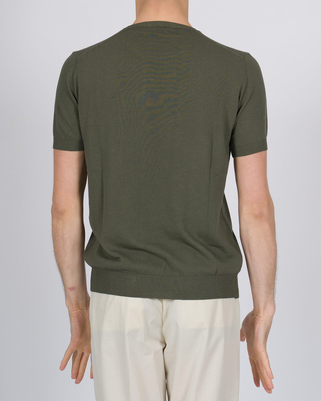 T-shirt crepe di cotone verde 