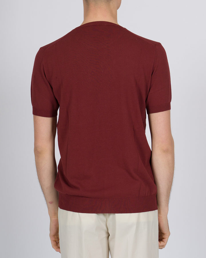 T-shirt crepe di cotone vino 