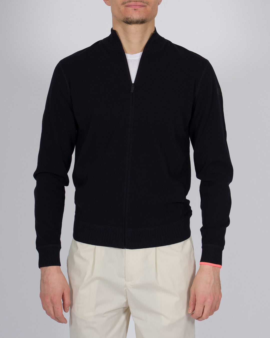 Fleece Full Zip Knit blu 
