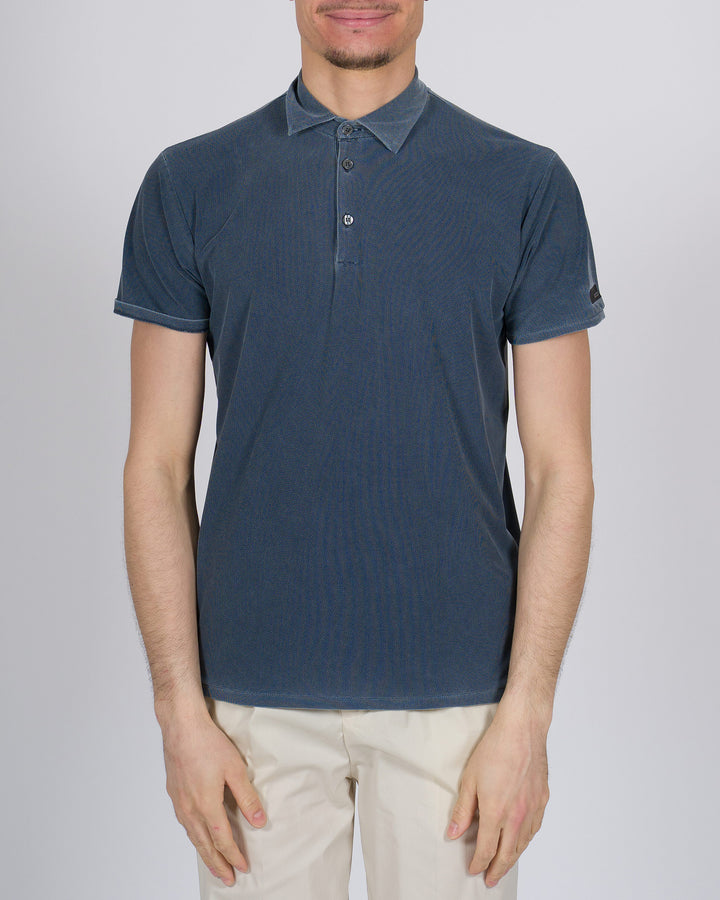 Techno Wash Piquè Polo blu 