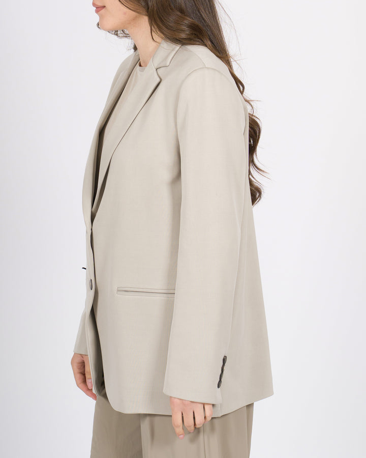 Cupro Boyfriend Wom Blazer beige 