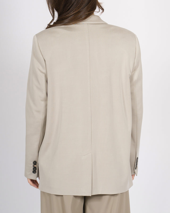 Cupro Boyfriend Wom Blazer beige 