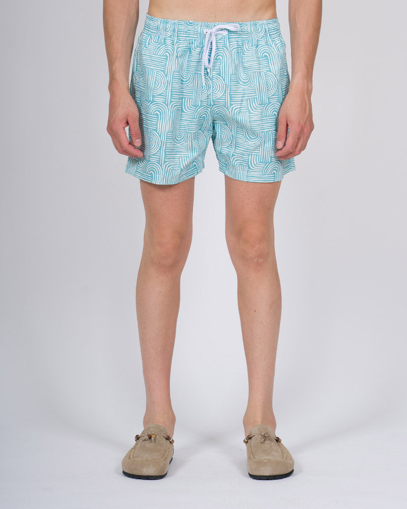 Costume da Bagno Uomo Fantasia Spatolata Tiffany 