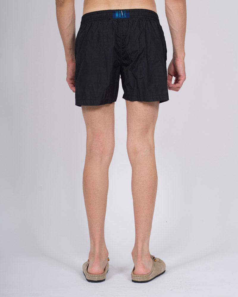 Costume da Bagno Uomo Move Tinta Unita Nero 