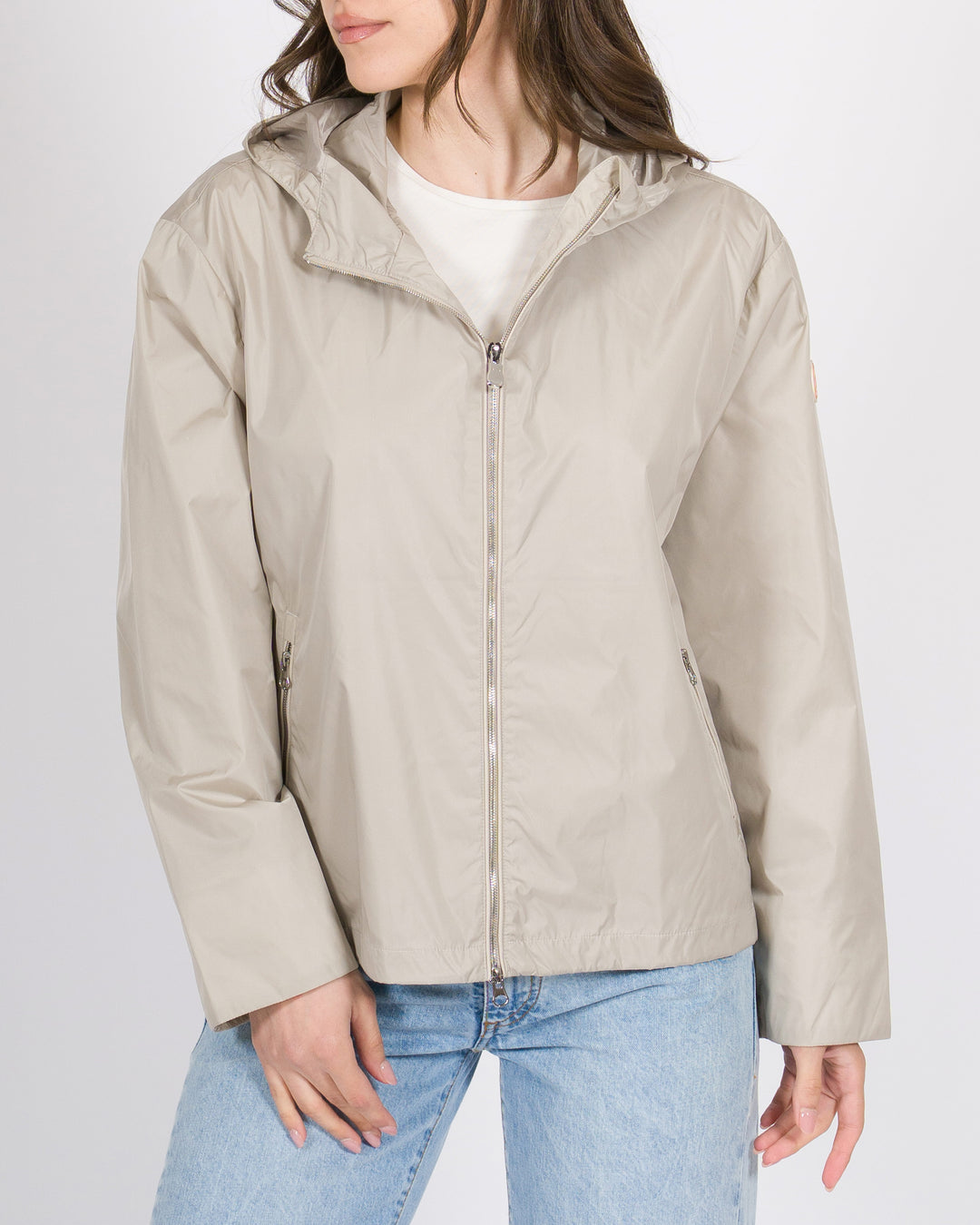 Giubbotto SAVE THE DUCK Grigio con Zip e Cappuccio 