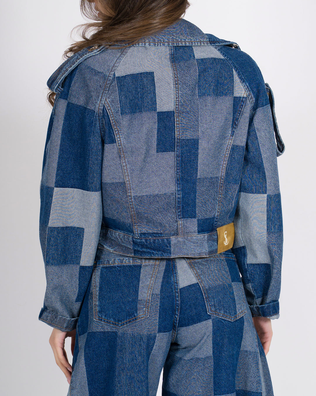 Chiodo Silence in Denim Patchwork 