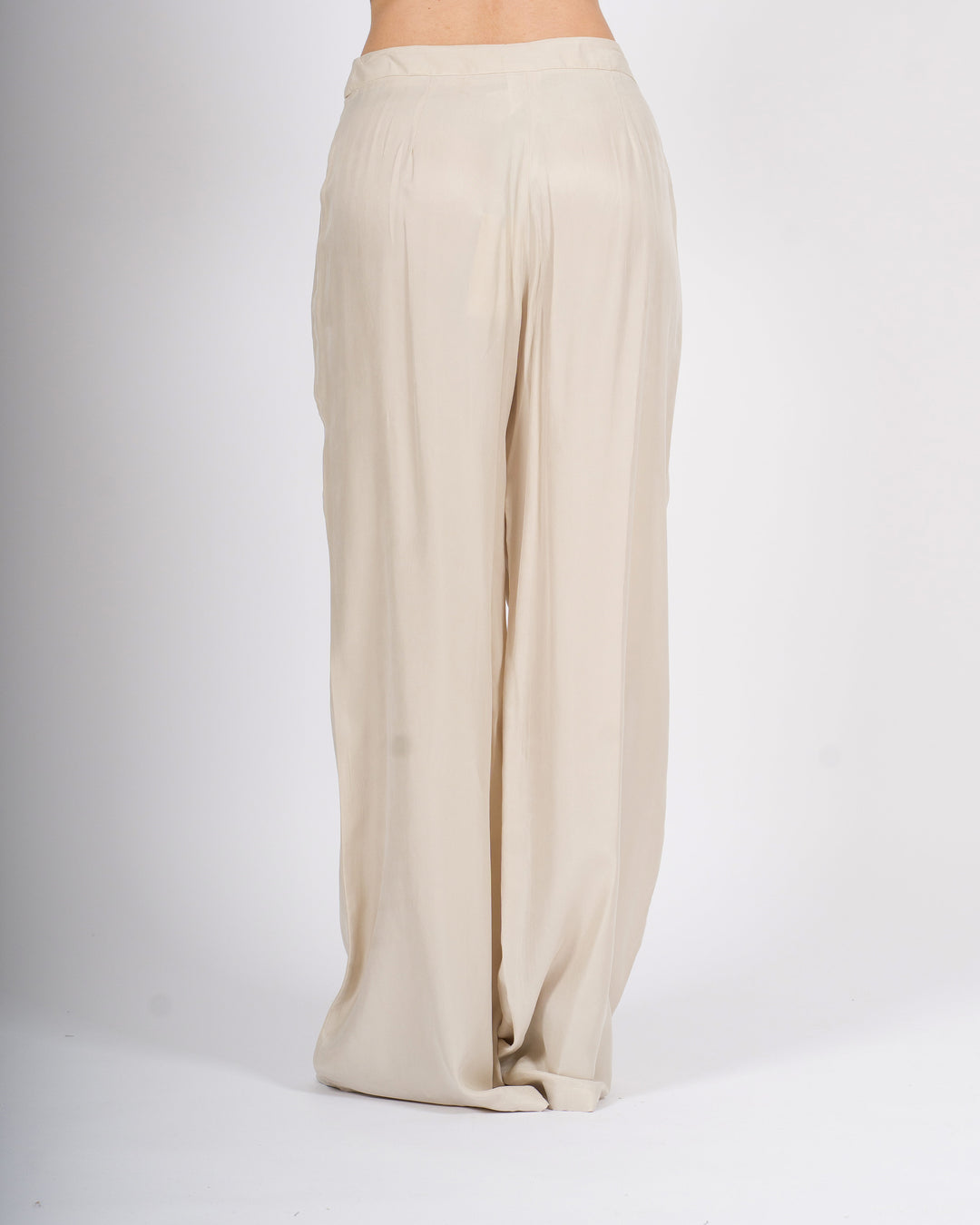 Pantalone Palazzo Silence Color beige in Cupro 