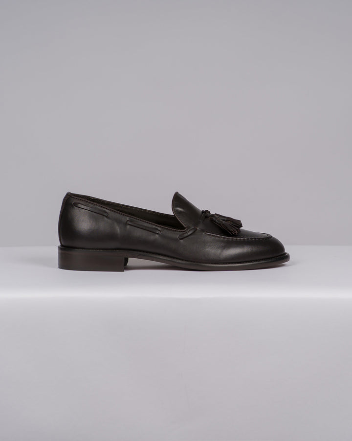 Mocassino Uomo Penny Loafer Testa di Moro con Nappine 